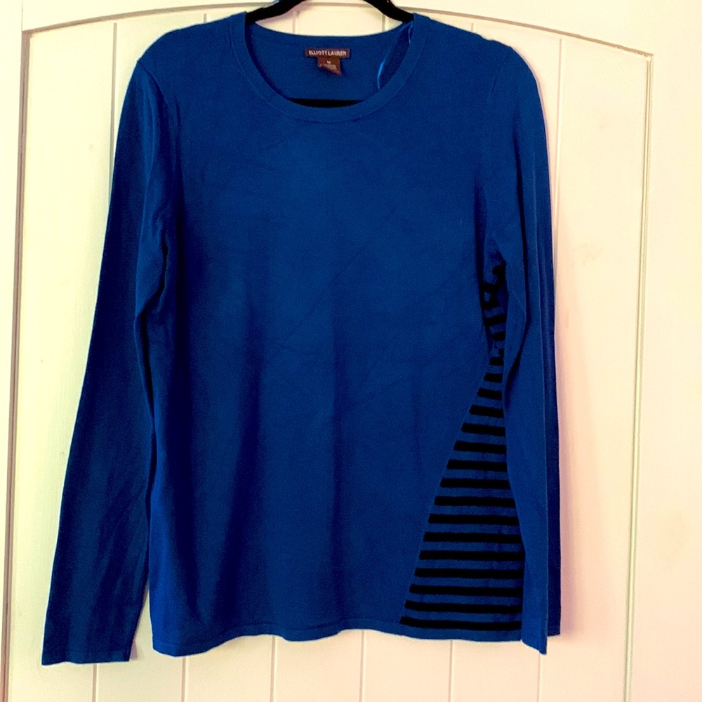 Elliott Lauren knitted light sweater royal and black size M